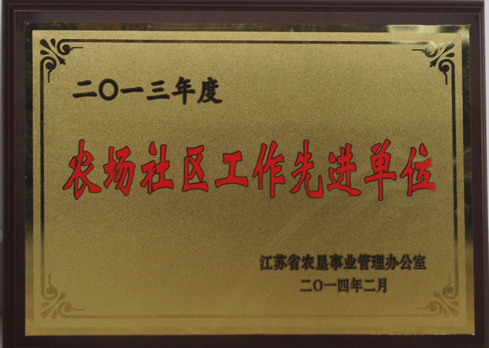 2013社区管理先进单位